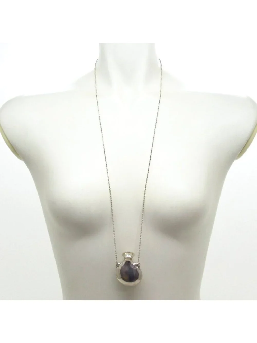 Tiffany & Co Necklace Bottle Open Pendant Silver